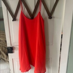 Elegant Red Slip Dress